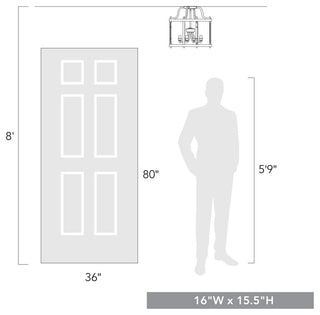 Golden Lighting 1157-SF Payton 4 Light 16"W Semi-Flush Ceiling - Matte Black