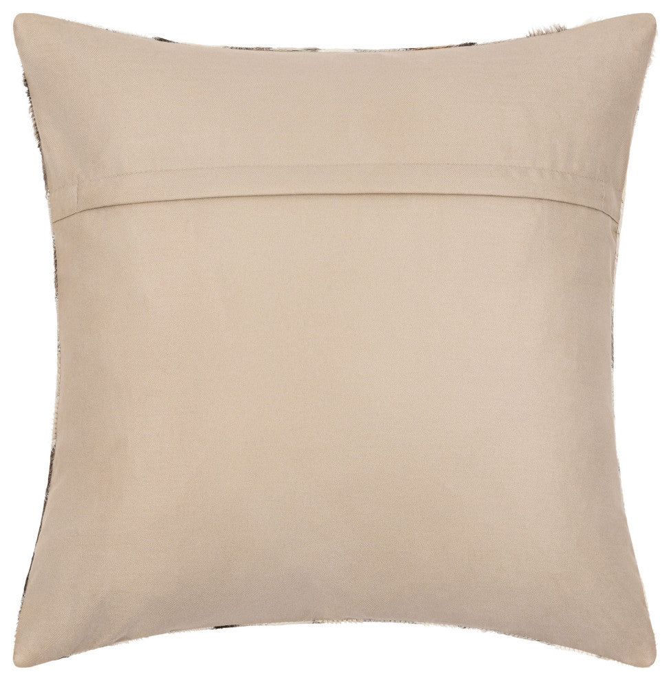 Surya Zander Charcoal Pillow Shell With Down Insert 20"H X 20"W