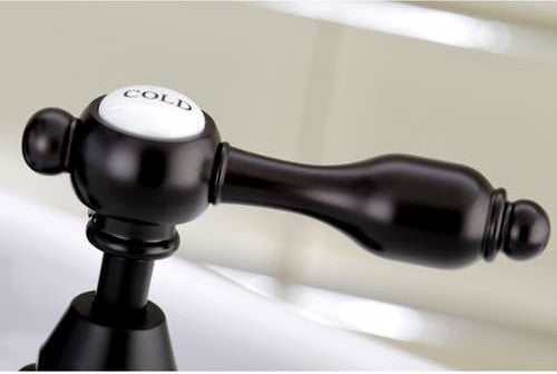 Kingston Brass Bridge Bathroom Faucet With Brass Pop-Up, Oil Rubbed Bronze