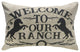 Welcome To Our Ranch Linen Pillow