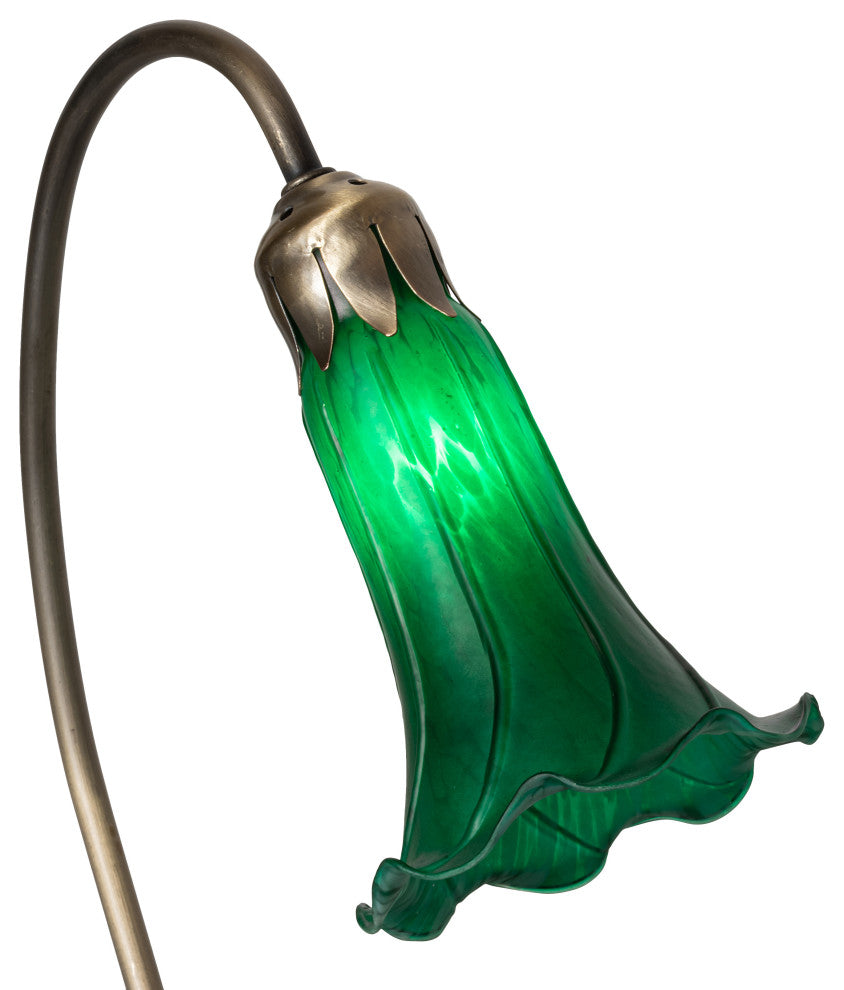 Meyda Lighting 13716 16" High Green Pond Lily Accent Lamp