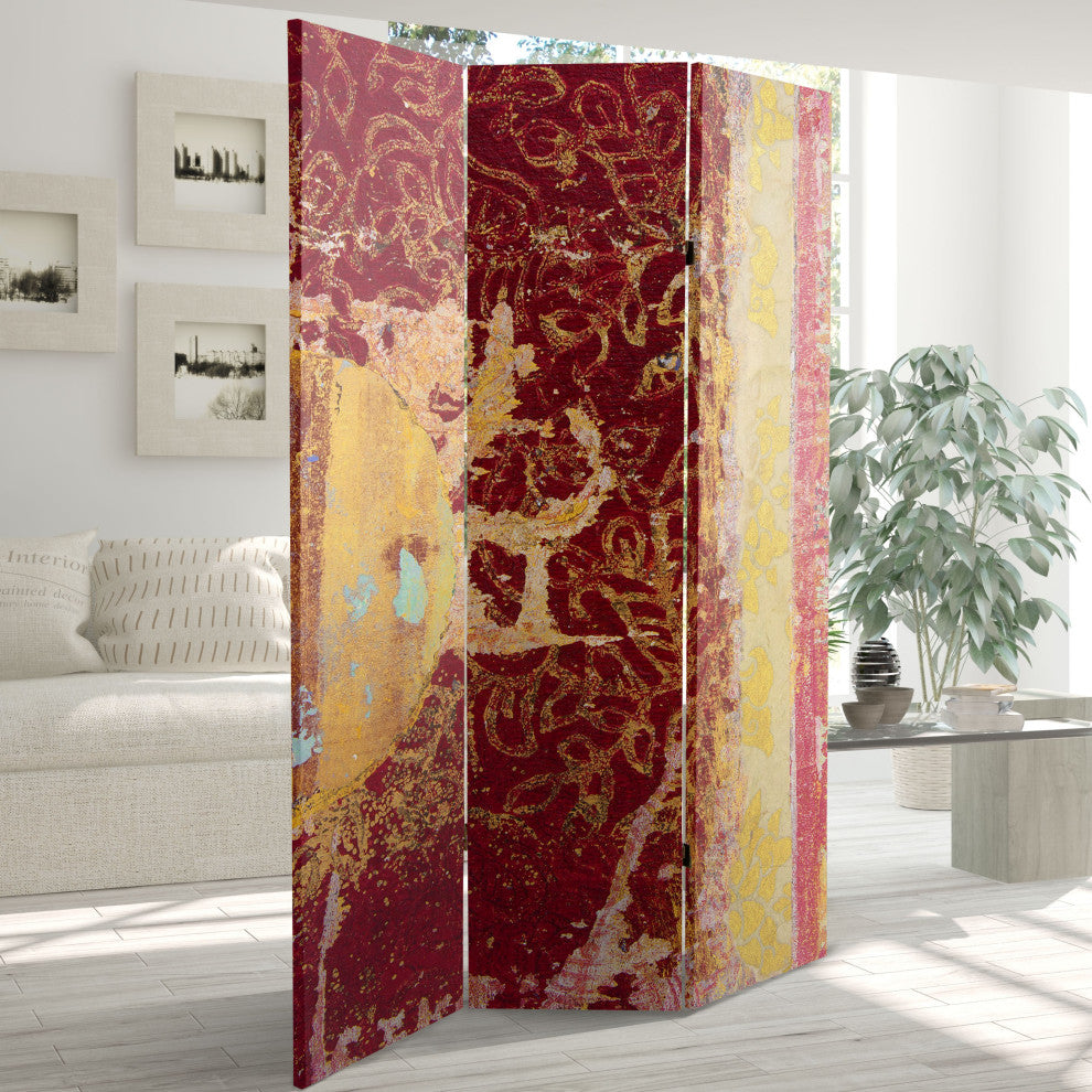 6' Tall Fire Dancer Canvas Room Divider