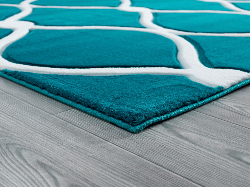 United Weavers Bristol Rodanthe Turquoise Area Rug 7'10x10'6