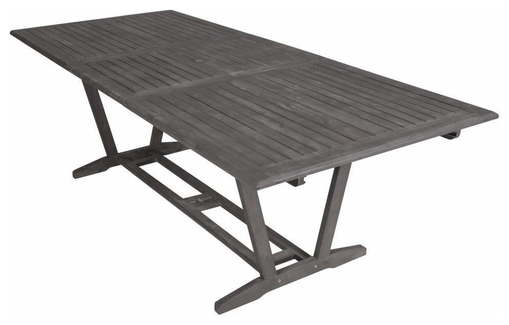 Distressed Gray Extendable Dining Table