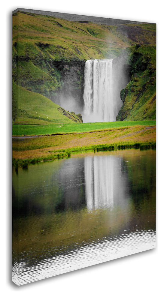 Philippe Sainte-Laudy 'The Reflection of Skogafoss' Canvas Art