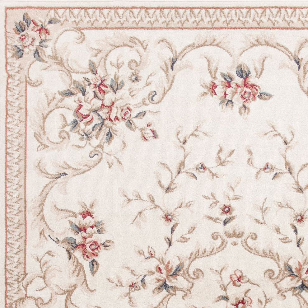 KAS Avalon 5606 Ivory Aubusson Area Rug, 5'3" x 7'7"