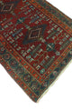 Fine Vintage Distressed Aria Red/Green Runner, 3'7x12'2