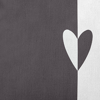 Modern Heart Decorative Throw Pillow, Dark Gray, 18"x18"