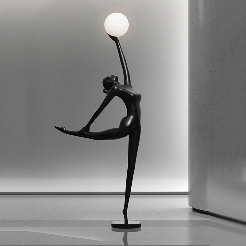 75'' Black Novelty Floor Lamp