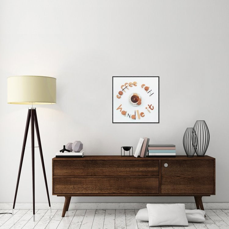 "Food Lettering: Coffee Can Handle It"  by Dina Belenko, 25x25"