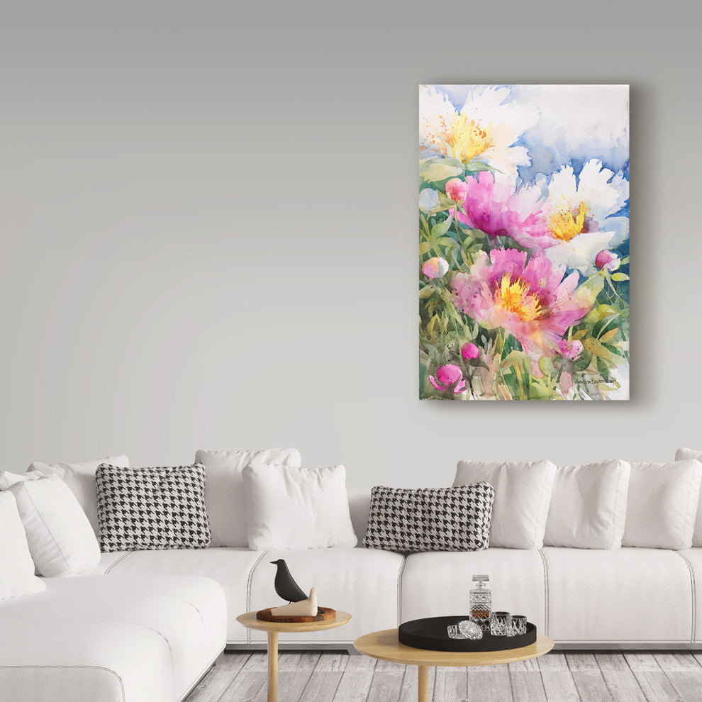 Annelein Beukenkamp 'Peony Performance' Canvas Art