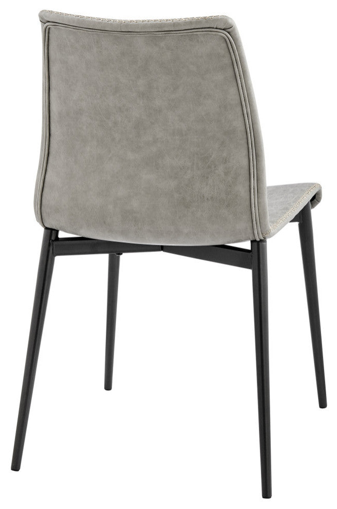 Jayden PU Dining Side Chair, Set of 2, Vintage Mist Gray