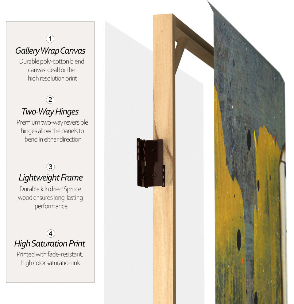 6'' Tall Double Sided News Report Canvas Room Divider