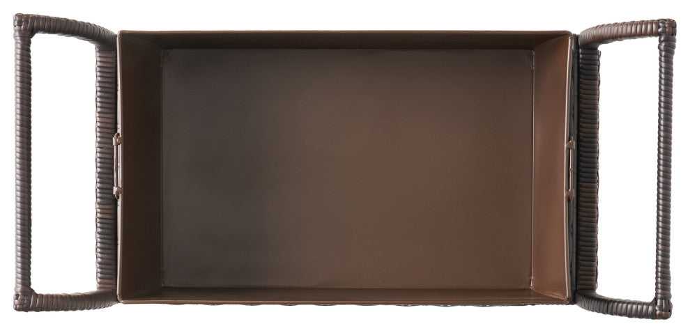 GDF Studio Maja Multibrown Wicker Bar Cart