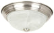 Yosemite Home Decor Flushmount 11" Incandescent, Satin Nickel, JK101-11SN