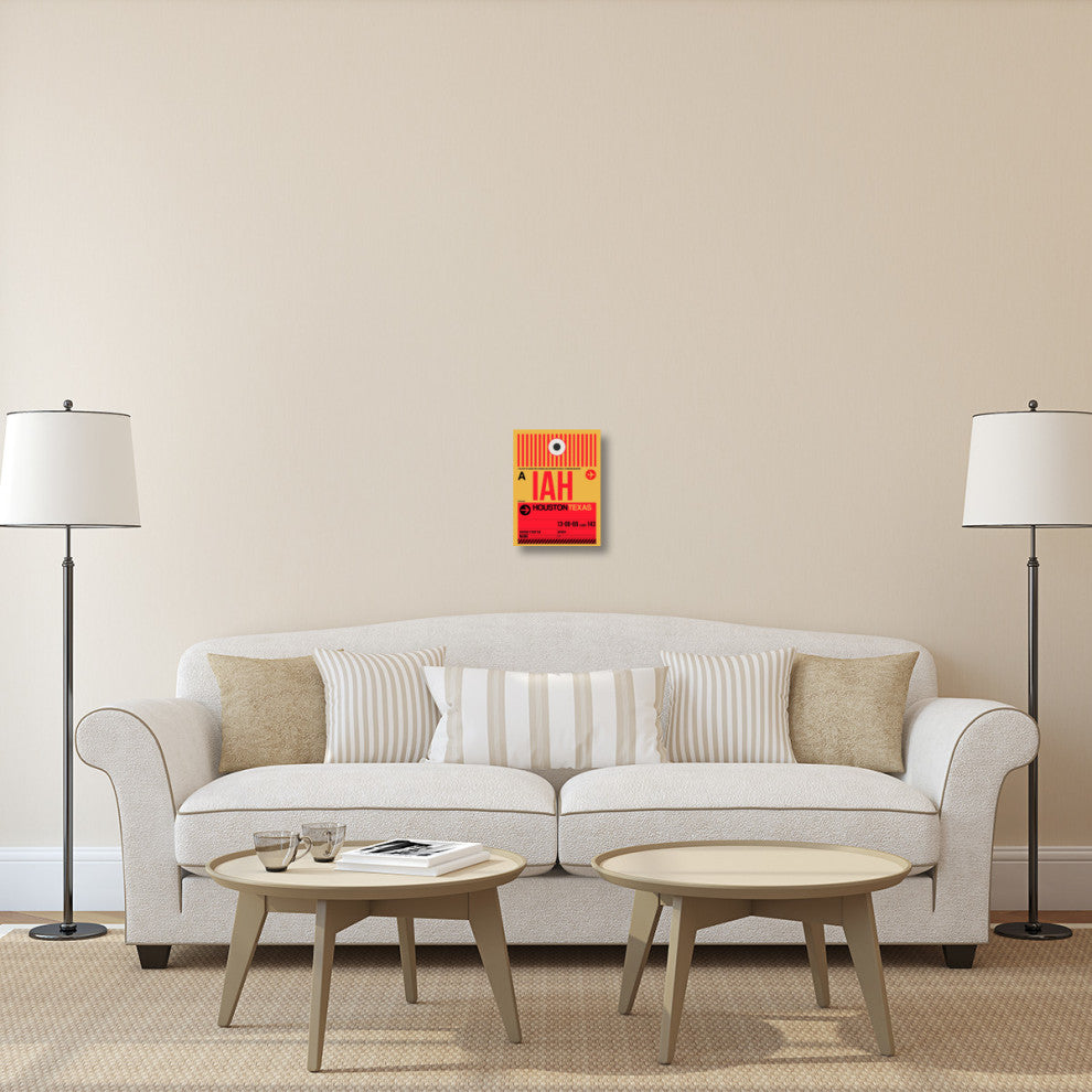 "IAH Houston Luggage Tag 1" Fine Art Print