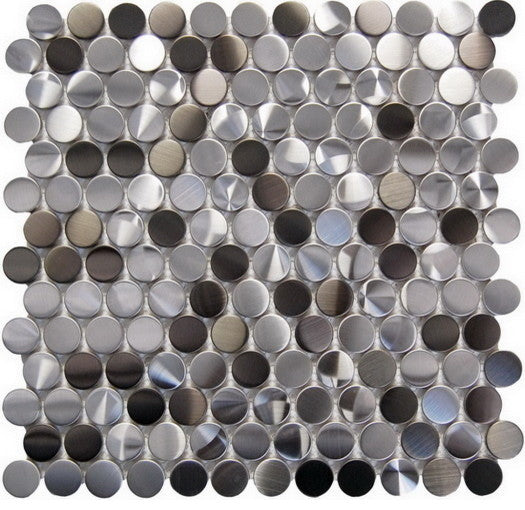 Oddysey 1" Penny Round Interlocking Blend Tile, 30 Sq. ft., 12"x12"