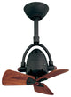 Matthews Fan, Diane Directional Ceiling Fan, Matte Black, Mahogany Blades