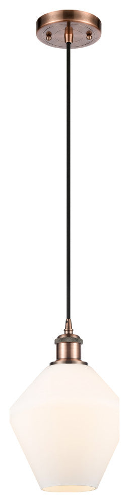 Innovations 516-1P-AC-G651-8 1-Light Mini Pendant Antique Copper