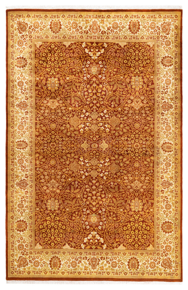 Mogul, One-of-a-Kind Hand-Knotted Area Rug Orange, 5'3"x8'0"