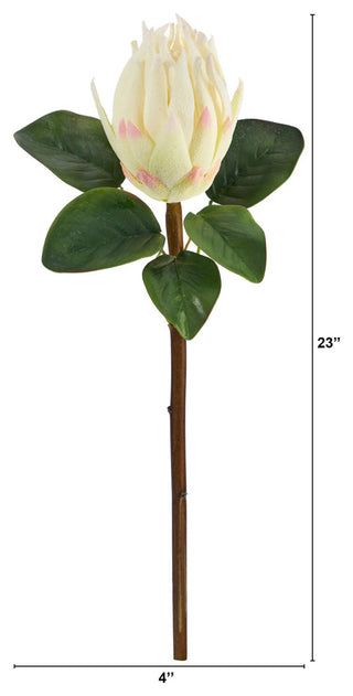 23" King Protea Artificial Flower, Set of 4