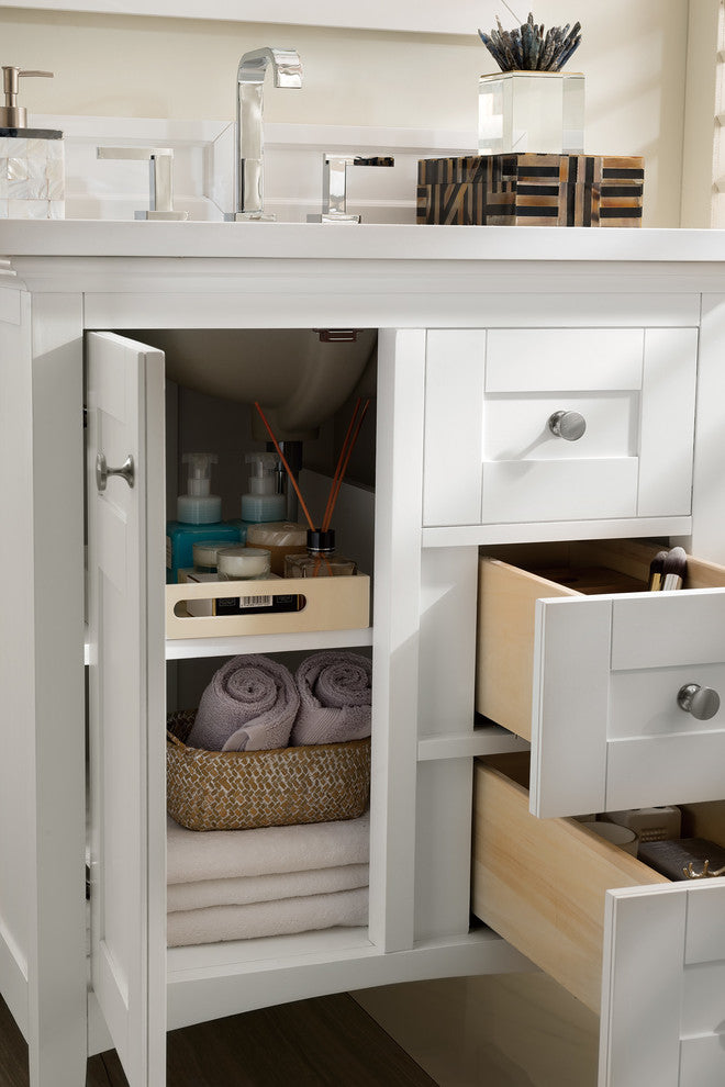 Palisades 30" Vanity, Bright White, Without Top