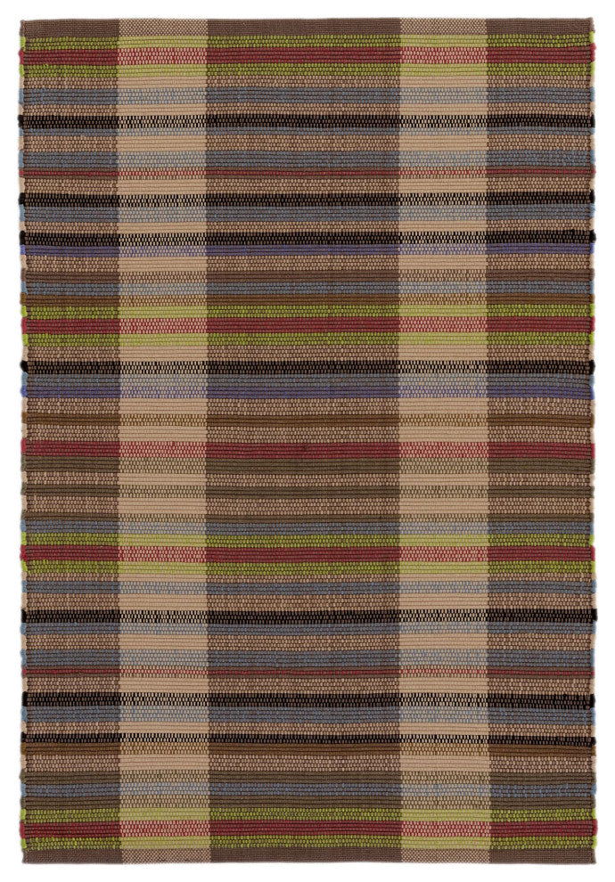 Dash & Albert Swedish Rag Handwoven Indoor/Outdoor Rug, Blue, Runner-2'6" x 8'