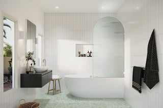 Bathtub Single Fixed Panels, Brushed Nickel