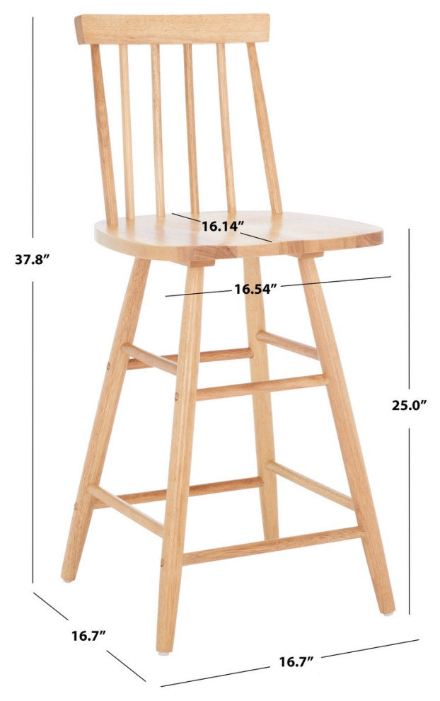 Safavieh May Wood Counter Stool, Natural