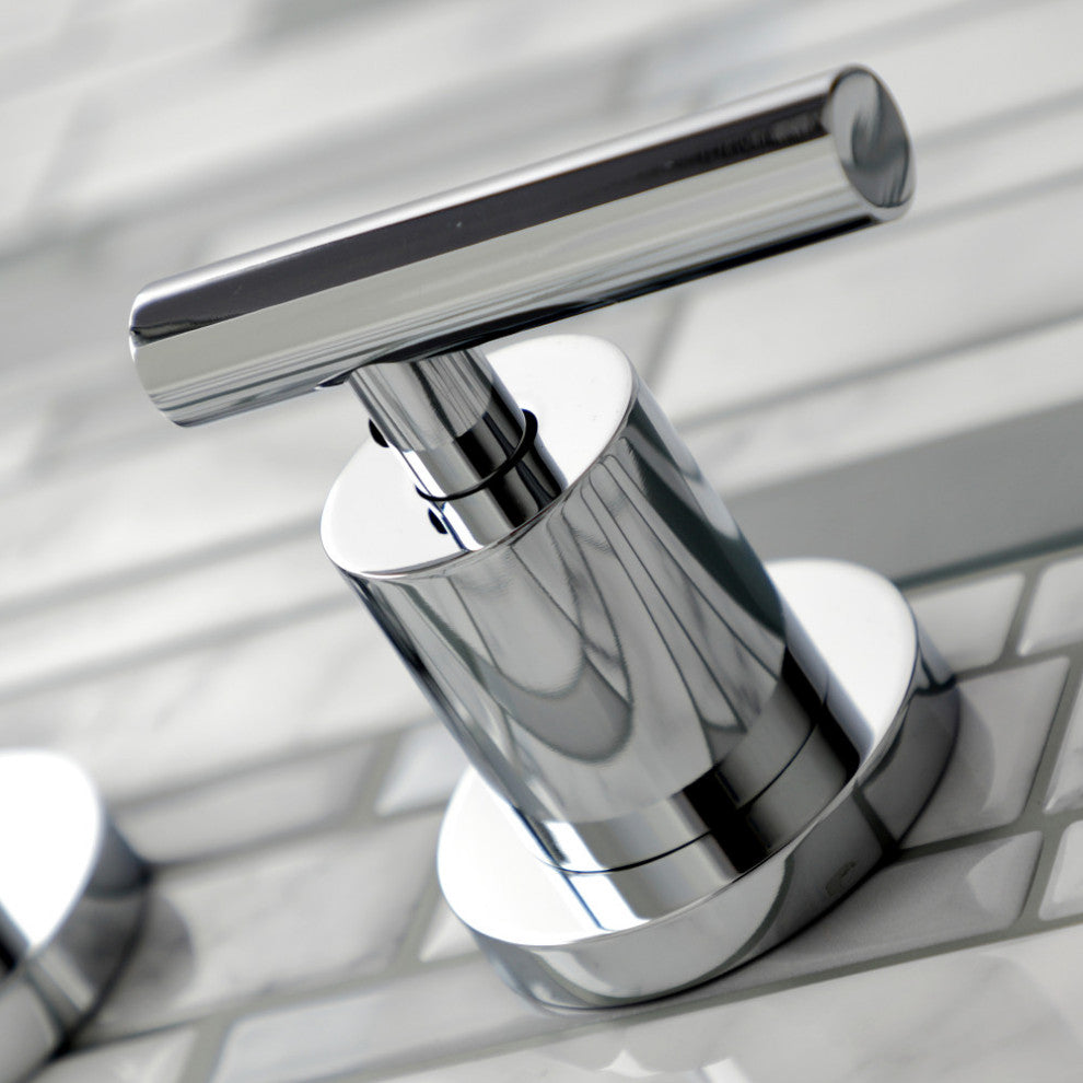 Kingston Brass KS8121CML 2-Handle 8" Wall Mount Bathroom Faucet, Polished Chrome