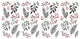 Holly Berries and Twigs Peel and Stick Wall Decals