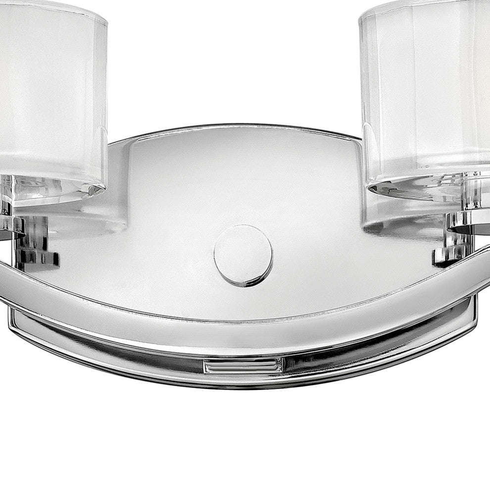 Hinkley Meridian Small Two Light Vanity, Chrome