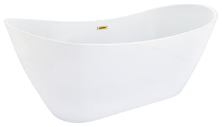 Vansza 67"x32" Flatbottom Freestanding Acrylic Soaking Bathtub