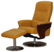 Milano Modern Bentwood Swival Recliner with Ottoman, Mikado.Artiva USA