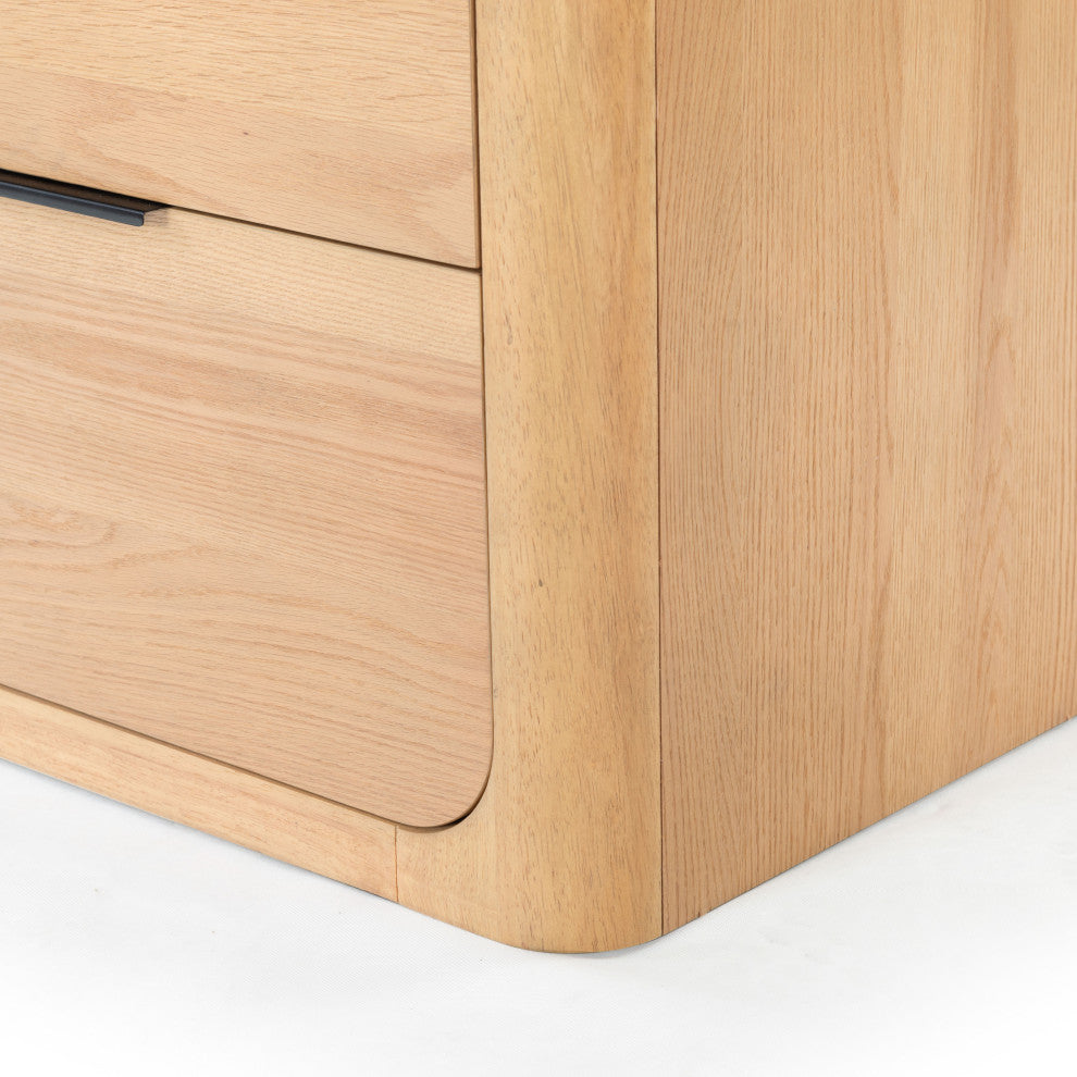 Safavieh Couture Raylie 2 Drawer Wood Nightstand, Natural