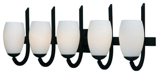 Maxim 21645 Taylor 5 Light 32"W Bathroom Vanity Light - Textured Black / Satin