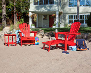 Polywood Palm Coast Ultimate Adirondack 3-Piece Set, Black