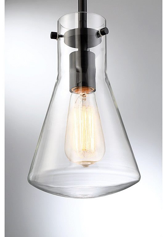 1-Light Pendant, Matte Black