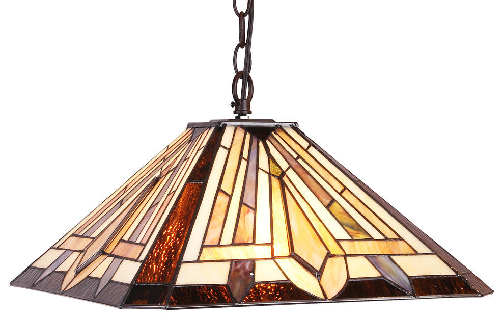 Chloe Lighting Denton 2 Light Mission Hanging Pendant Fixture