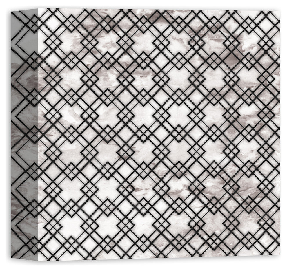 Distressed Clover Pattern 12x12 Canvas Wall Art