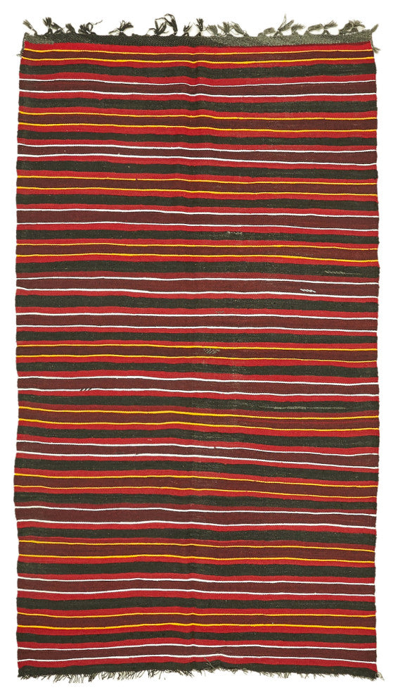 Rug N Carpet - Handmade Oriental 6' 1'' x 10' 5'' Vintage Goat Hair Kilim Rug