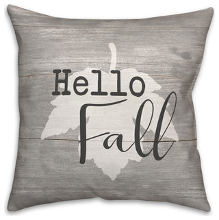 Hello Fall Leaf 20x20 Spun Poly Pillow
