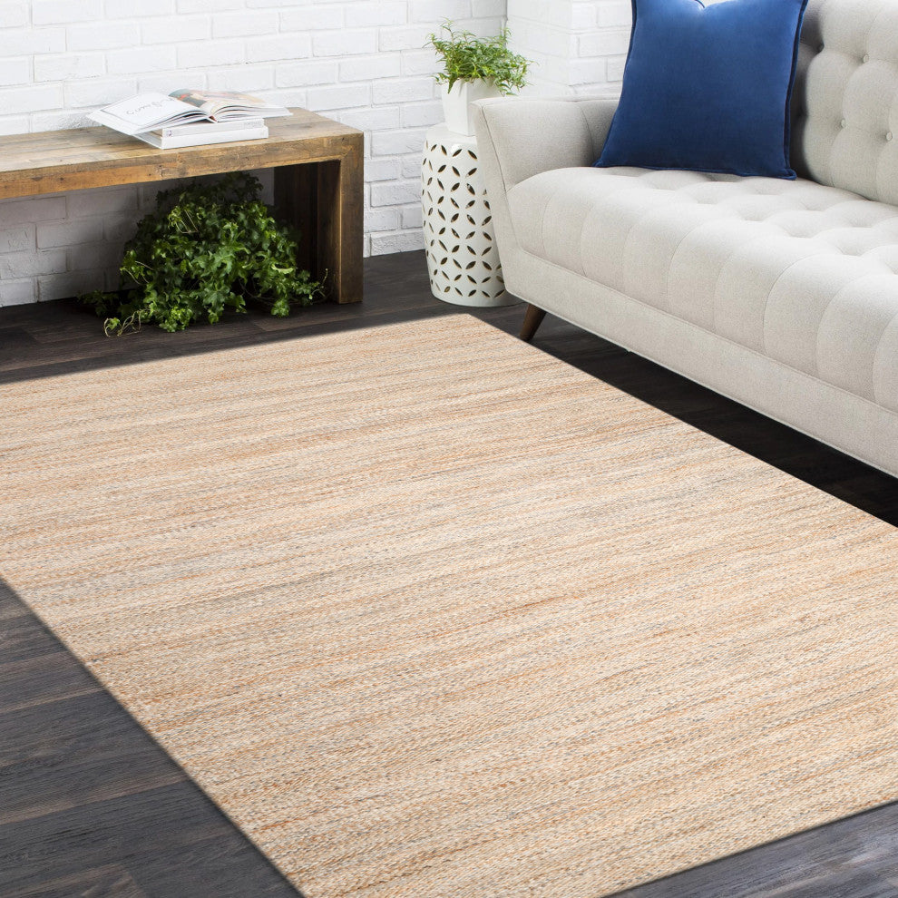Lee Handmade Area Rug Brown, 5'x8'