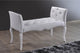 Kristy White Faux Leather Classic Seating Bench