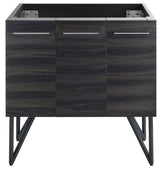 Annecy 36" Bathroom Vanity, Black Walnut, Cabinet Only