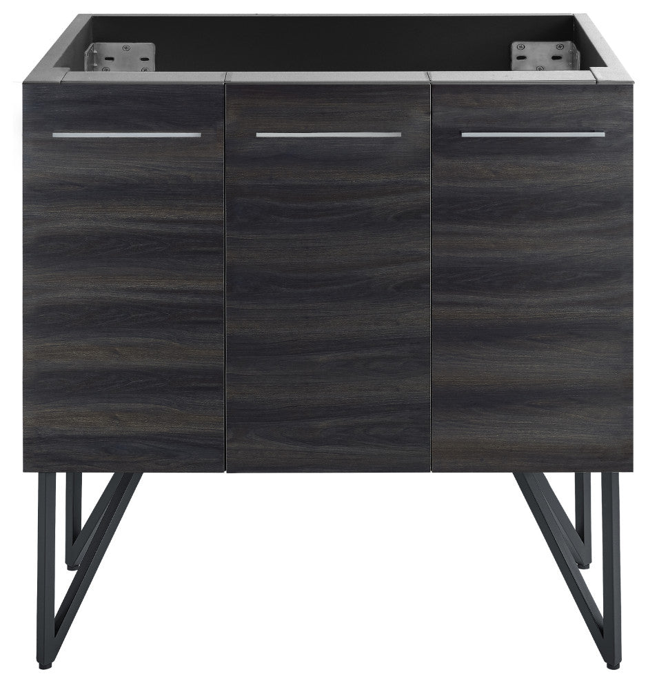 Annecy 36" Bathroom Vanity, Black Walnut, Cabinet Only