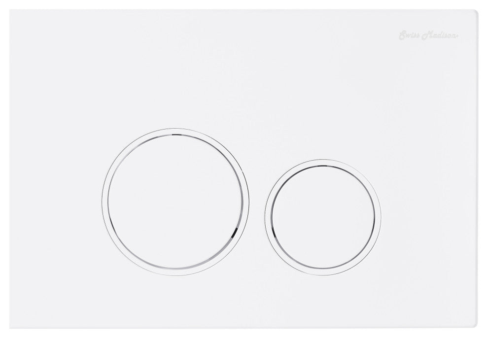 Dual Button Actuator Plate, Matte White
