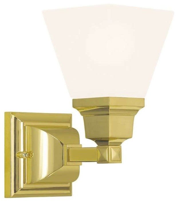 Mission Bath Light, Polished Brass