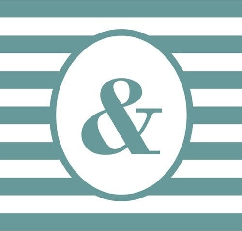 "Ampersand - Striped Oval" Outdoor Pillow 20"x20"