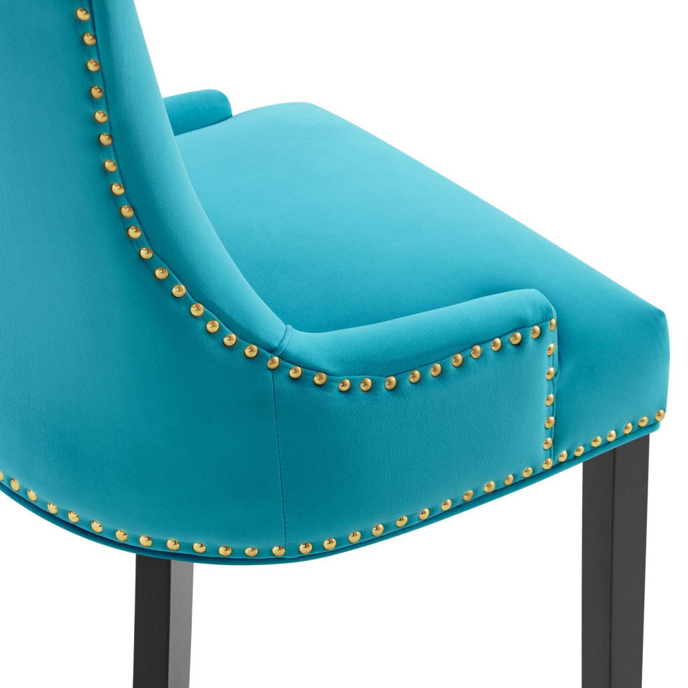 Marquis Performance Velvet Dining Chairs, Set of 2, Blue